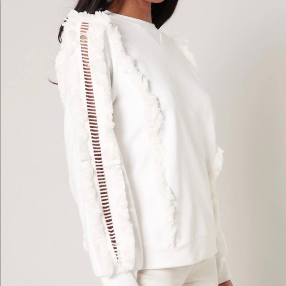 Sugar Lips white Houston Fringed Sweatshirt - Picture 2 of 5